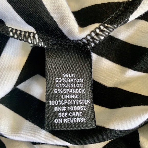 Torrid Black + White Striped Dress - Picture 4 of 4